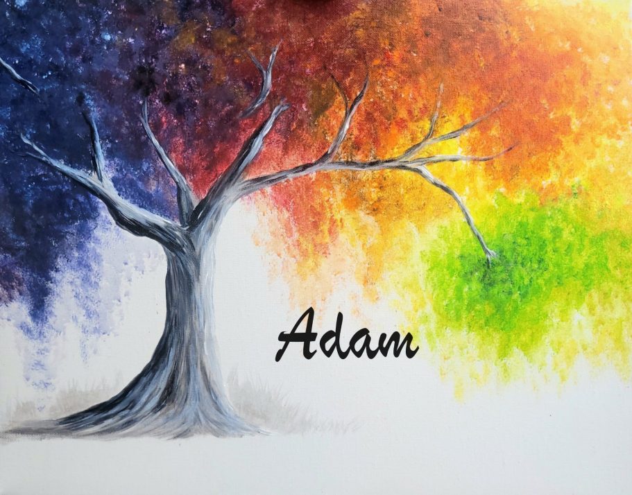 Arbre de vie, exemple prénom garçon Adam
